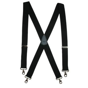 Ctm Men's Industrial Terry Logger Suspenders With Metal Swivel Hook Ends,  Black : Target