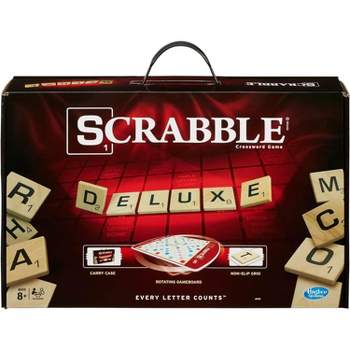 Scrabble Deluxe Edition Letter Tiles Board Game, Family Board Games for Adults and Kids, Ages 8+