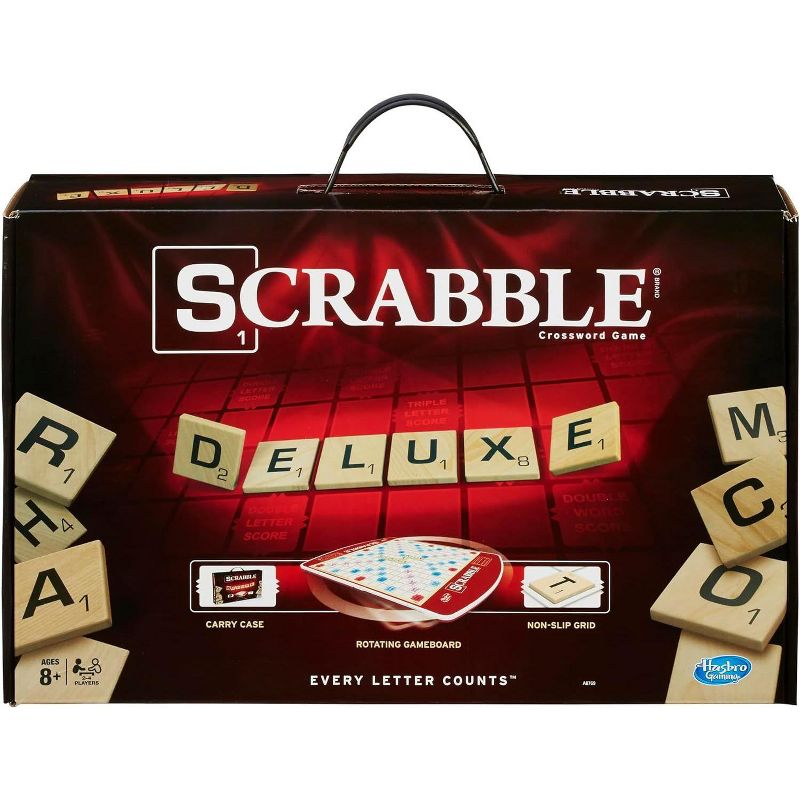Scrabble Deluxe Edition Letter Tiles Board Game, Family Board Games for Adults and Kids, Ages 8+, 1 of 5