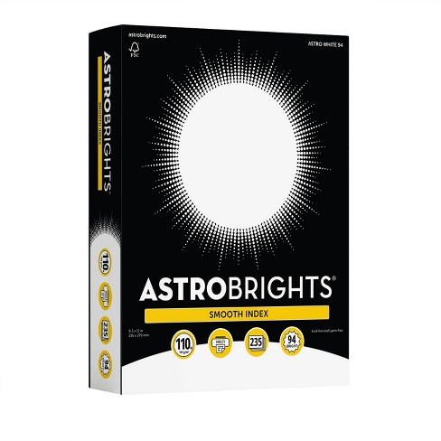 12''x12'' 70-Sheet White Cardstock - Astrobrights - D3 Surplus Outlet