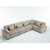 VYNXARIA Oversized Modular Sectional Sofa Couch Set,L-shaped Sofa Sectional,5 Seater Sofa for Living Room Upholstered Sofa Set with 7 Pillows,Brown - 3 of 4