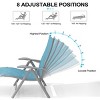 Crestlive Products Outdoor Aluminum Folding Recliner Adjustable Chaise Lounge (Set of 2) - 4 of 4