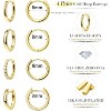 Small Gold Huggie Hoop Earrings Set for Women Men Hypoallergenic 14K Plated Stack Cartilage Earrings, Multiple Piercing - 2 of 4