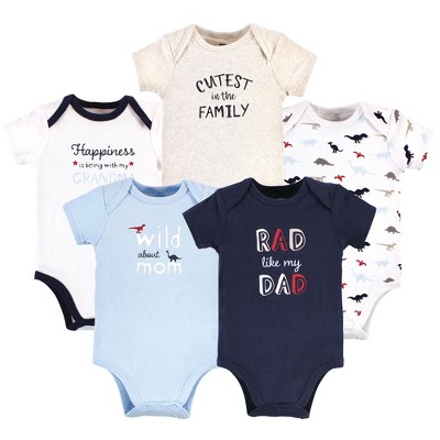 Hudson Baby Infant Boys Cotton Bodysuits, Rad Like Dad