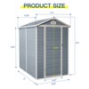NicBex Utility Tool Storage Sheds House with Window and Air Vents for Backyard Garden,Patio,Gray - 3 of 4