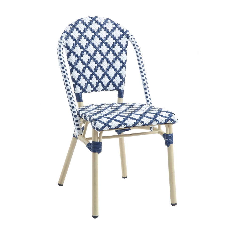 Photos - Garden Furniture Adkins 2pk Quatrefoil Patio Chairs - Navy - miBasics