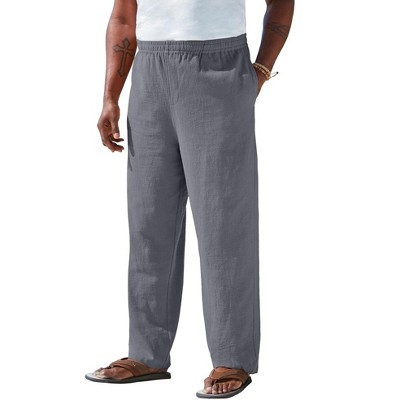 KingSize Men's Big & Tall Elastic Waist Gauze Cotton Pants