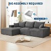 Oversized 110-Inch Modular Sectional Sofa with Corduroy Fabric, Deep Seats, No Assembly Required, for Living Room, Apartment, Bedroom - 3 of 4