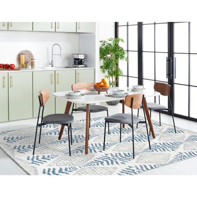 Hand-Knotted Woolen Bliss Blue Rectangular 6' x 9' Area Rug