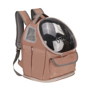 Unique Bargains Pet Portable Outdoor Backpack for Small Pet with Transparent Cover 1 Pc - 1 of 4