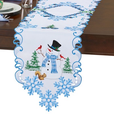 Collections Etc Charming Snowman Table Topper