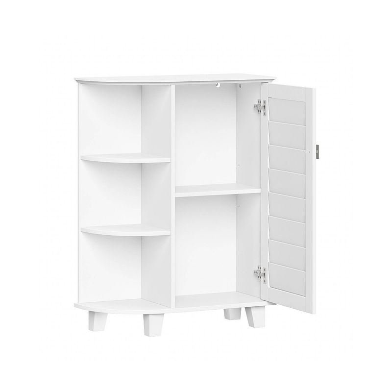 Brookfield Single Door Floor Cabinet with Side Shelves White - RiverRidge Home, 6 of 16