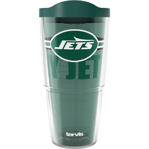 NFL New York Jets Go The Distance Classic Tumbler - 24oz: Plastic Lidded Drinkware - 1 of 2