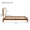 GDFStudio Jones Solid Bamboo Wood Platform Bed with Adjustable Bamboo Frame Headboard - 3 of 4