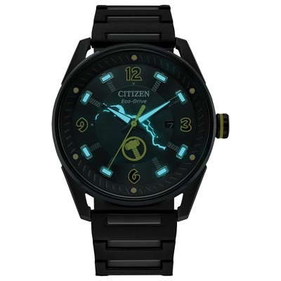 Citizen Eco-Drive Black Stainless Steel Thor Analog Watch