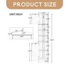67"Tall Narrow Corner Cabinet for Bathroom, Multi-Functional Storage Cabinet with Doors and Shelves - Leovsnove - 3 of 4