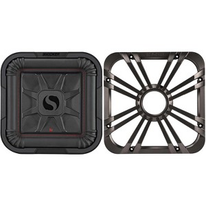 Kicker 46L7T102 L7T L7-Thin 10-Inch (25cm) Subwoofer, Dual Voice Coil, 2-Ohm, 500 Watt w/ Charcoal LED Grill Bundle - 1 of 4
