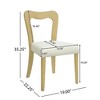 Kumasinova 2-Piece Contemporary Dining Chairs, Upholstered Armless Chair, Rubberwood Frame, Open-Back Design Kitchen Chairs, Living Room Chairs - 2 of 4
