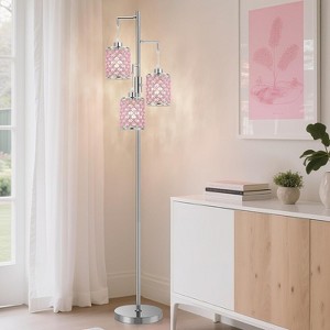 GTCLIGHTING Morden Crystal Floor Lamps for Living Room, 3-Light Standing Tall Lamp with K9 Crystal Shade & Rotary Switch, Corner Lamp for Bedroom - 1 of 4
