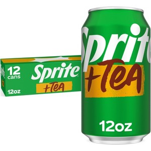 Sprite + Tea Lemon Lime and Tea Flavored Soda - 12pk/12 fl oz Cans - 1 of 4