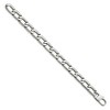 Black Bow Jewelry Men's 11mm Stainless Steel Open Square Curb Chain Bracelet, 8.5 Inch - 2 of 4