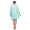 PS Sheer Embroidered Knee Length Cover Up Dress - White Mark - 3 of 4