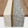 Creative Products Gray and Linen Stripe 16x90 Cotton Twill Table Runner - 3 of 3