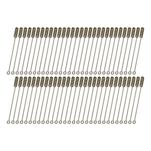 Unique Bargains Brooch Stick Pins Copper Long Needle with Stopper Ends for DIY - 1 of 4