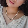 EVERLY JEWELRY | Sterling Silver 9-10mm Cultured Freshwater Pearl and Black Spinel Beaded Layering Necklace, 20 inc - 4 of 4