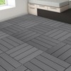 DSVIMOY 11.8" Patio Deck Tiles, 9pcs DIY Module Interlocking Decking Tiles, Floor Tile for Porch Poolside, Balcony, Gray, 11.8"*11.8"*0.98" - 4 of 4