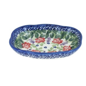 Blue Rose Polish Pottery 11A WR Unikat Soap Dish - 1 of 1