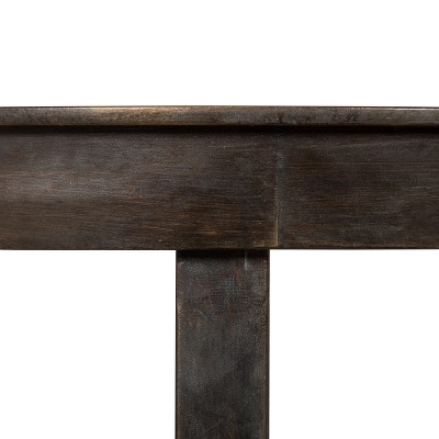 Zabel 24" Round Natural Wood and Metal End Table