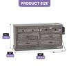 6 Dresser Drawers TV Stand Chest Of Drawer Closet Storage with Side Organizer Bag - 3 of 4