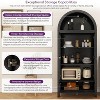 TYBOATLE 73" Tall Arched Pantry Cabinet with Glass Door, Drawer & Anti-Tip Kit – Versatile Storage Cupboard for Kitchen or Dining Room - 4 of 4
