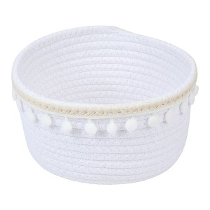 REGALWOVEN Odorless Cotton Rope Handcrafted Compact Size Open Storage Bins 8.1*3.7in 1 Pc - 1 of 4