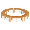 Costway 1/2/4 PCS Outdoor Curved Bench with Slatted Seat Wrap Around Tree Bench 2-Person Seating - 2 of 4
