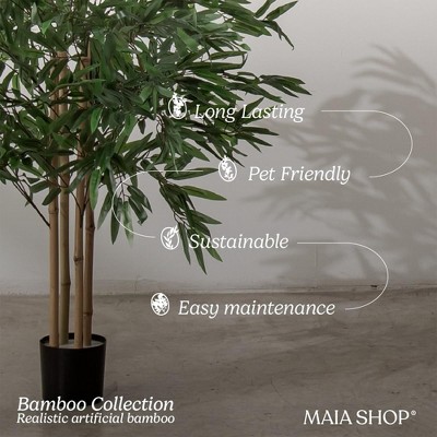 Maia Shop 5ft Green Plastic and Bamboo Artificial Tree