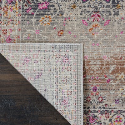 Handmade Gray Synthetic Rectangular 2' x 4' Area Rug