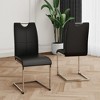 KTMBDW Dining Kitchen Modern Chairs with Metal Legs and PU Leather Cushion for Living Room Bedroom Outdoor Lounge - 2 of 4