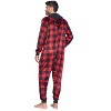 Ashford & Brooks Men's Adult Mink Fleece Hooded One-Piece Union Suit Pajamas - 4 of 4
