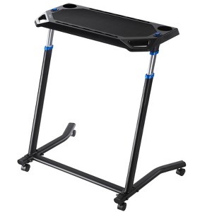 VEVOR Cycling Desk, Mobile Foldable Multi-Functional Bike Trainer & Treadmill Desk, Non-Slip Multi-Slot Bike Trainer Fitness Desk,Black - 1 of 4
