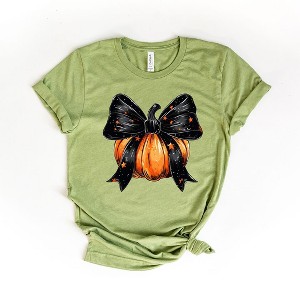 Simply Sage Market Women's Coquette Halloween Pumpkin Short Sleeve Graphic Tee - 1 of 4
