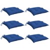 vidaXL Chair Cushions 6 pcs Blue 15.7"x15.7"x2.8" Oxford Fabric - 3 of 4