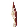 Kurt Adler 13.5-Inch Red, Green and White Mistletoe Star Tree Topper - 4 of 4