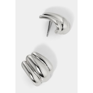 ROSALIA 3 LOBED J HOOP EARRINGS - 1 of 3