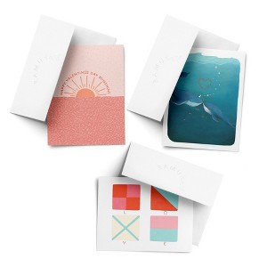 Love/Valentine's Assorted Greeting Card Pack (3ct) "LOVE Nautical Flags, Sunshine Valentine, Whales" by Ramus & Co - 1 of 4