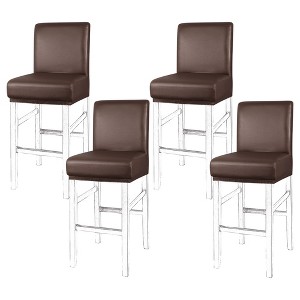 PiccoCasa Waterproof PU Leather Pub Counter Height Side Chair Covers with Elastic Band - 1 of 4