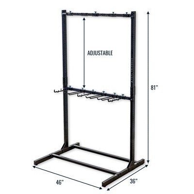 Teal Triangle Black Steel Double Level Freestanding Storage Rack