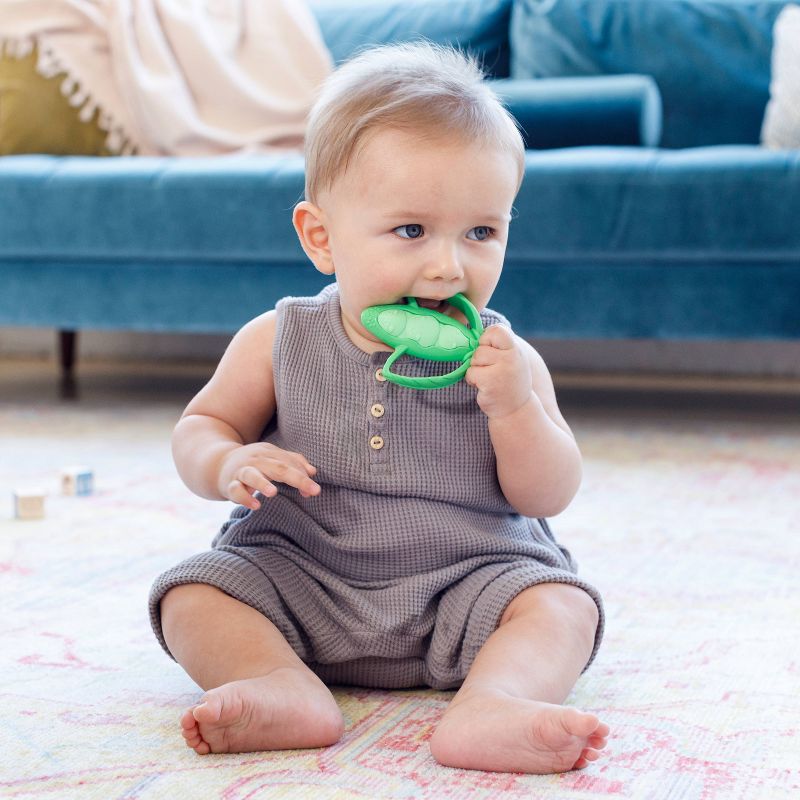 Infantino Little Nibbles Textured Silicone Teether - Peas, 5 of 6