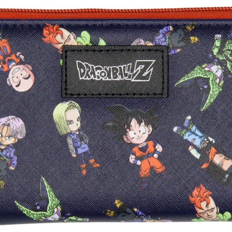 Dragon Ball Z Wallet Goku Cell Piccolo Trunks Chibi Character Zip Closure Wallet Blue, 4 of 5
